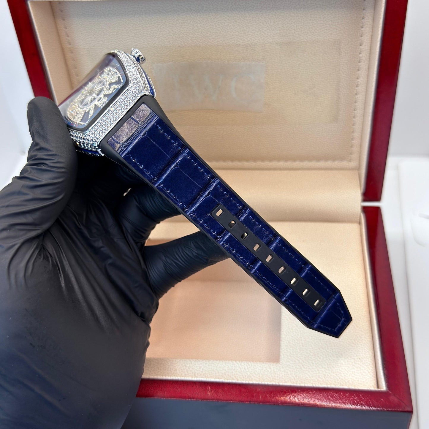 Frank MULLER blue dial with white diamond