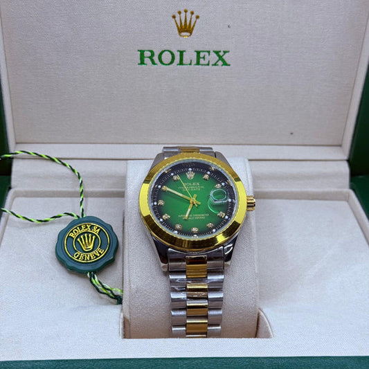 Rolex oyster truetone with green dial