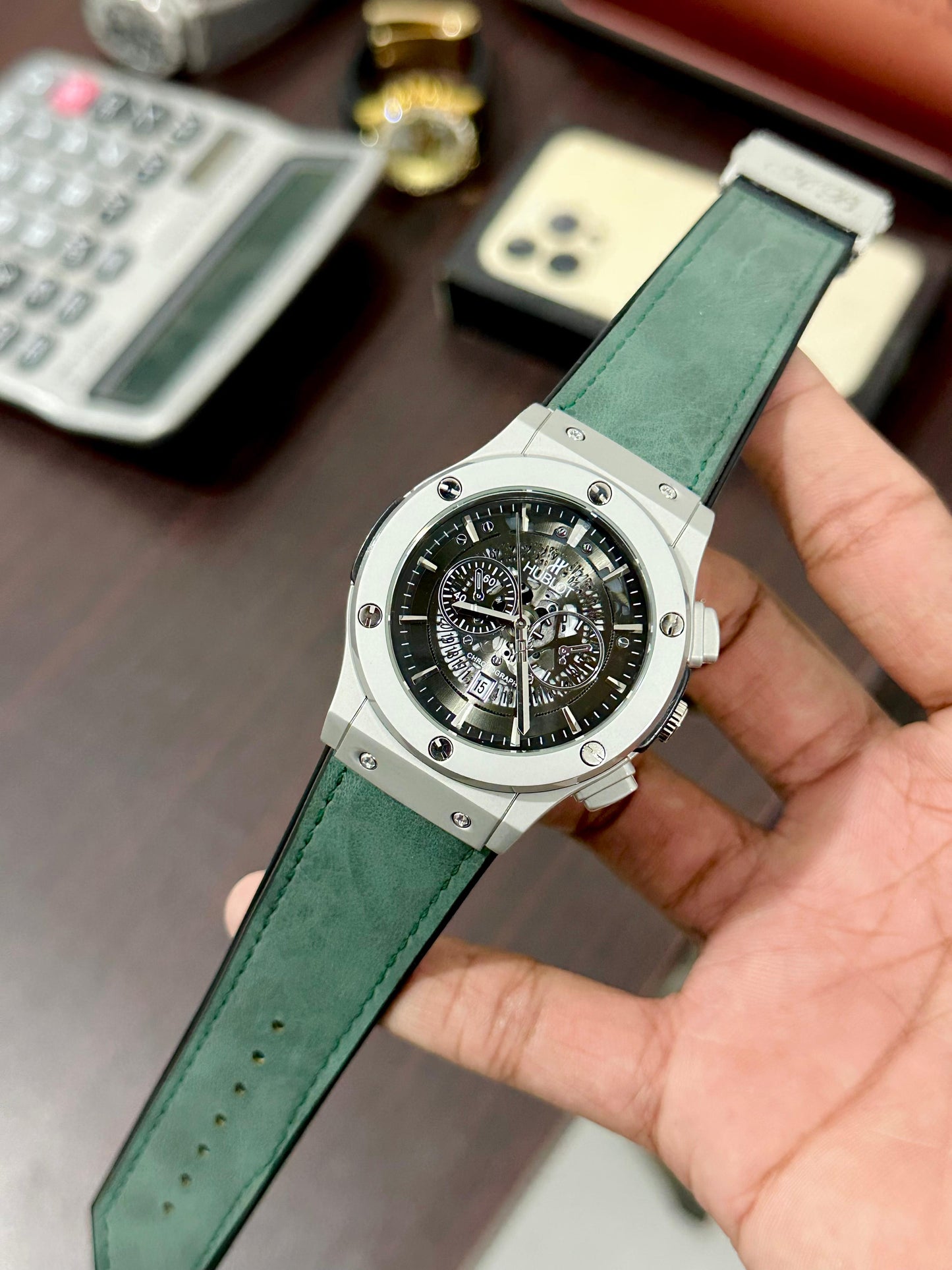 Hublot skeleton with strap