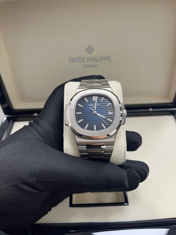Patek philip silver with blue dial